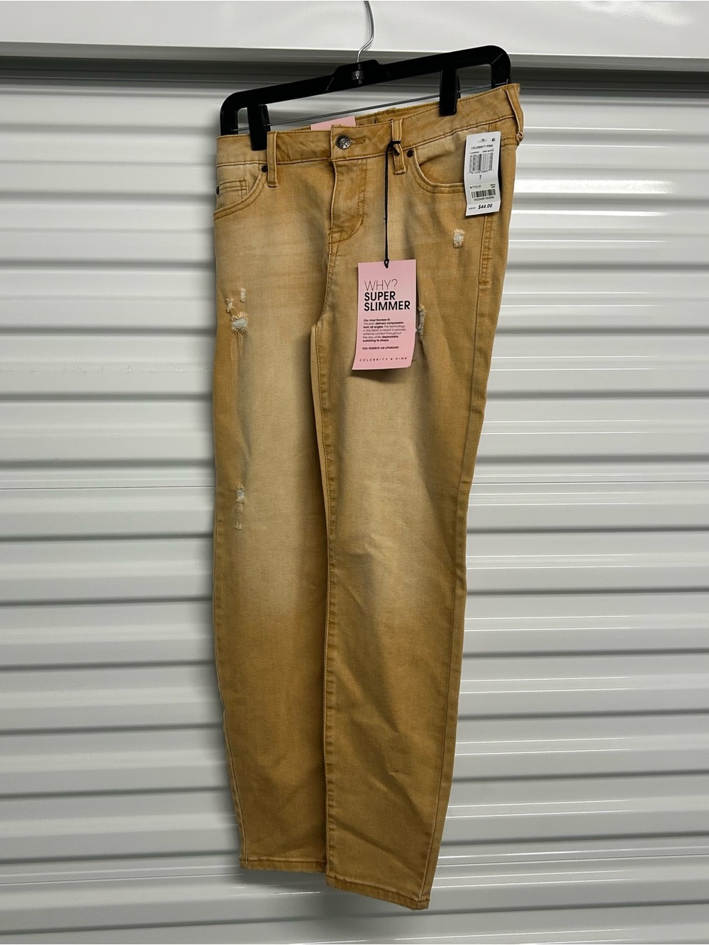Celebrity Pink Slim Jeans in Tan